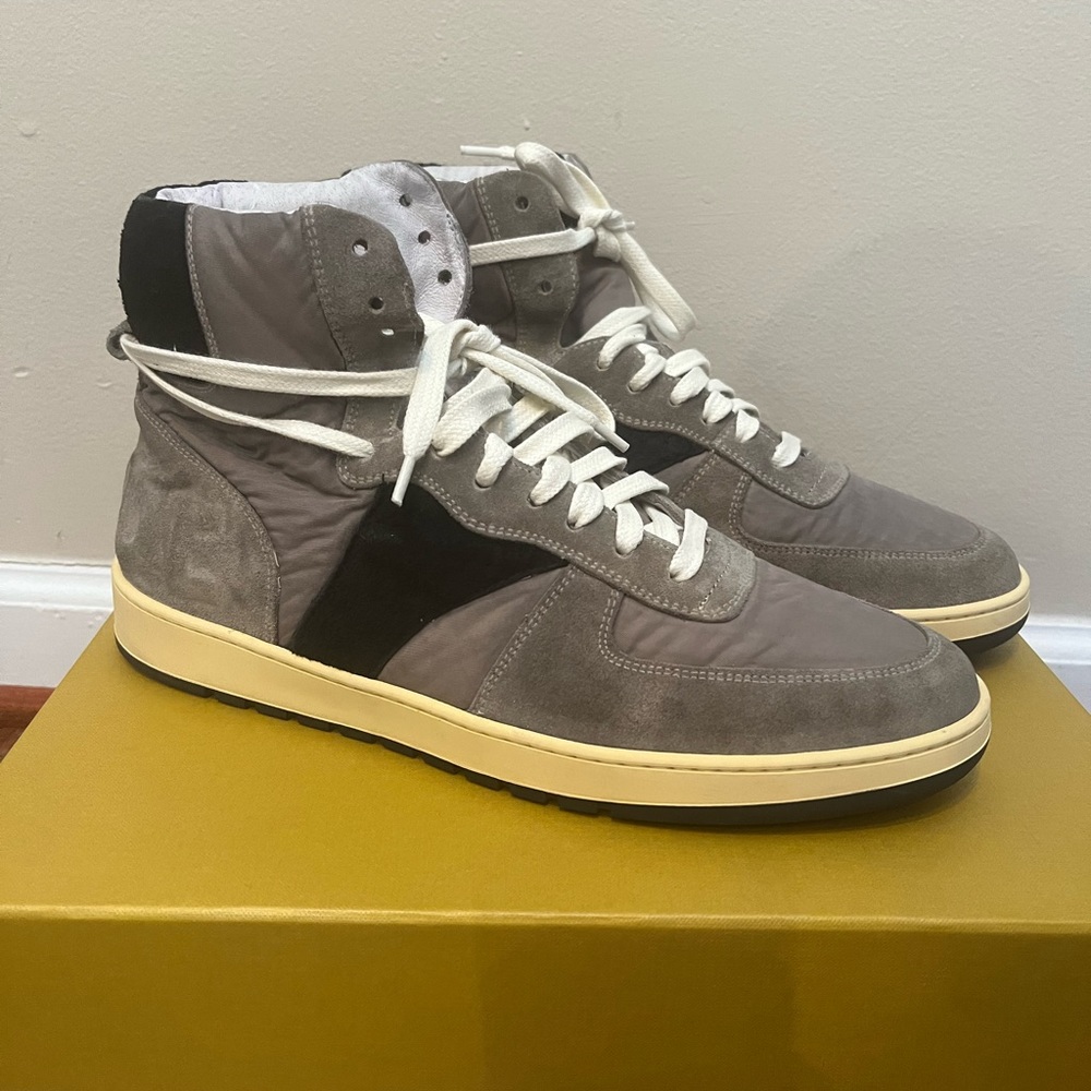 Grey and Black Rhude Sneakers